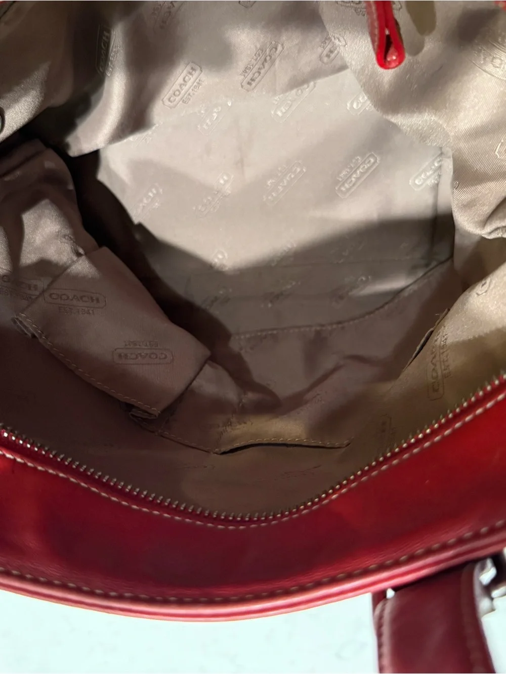 Coach leather shoulder
